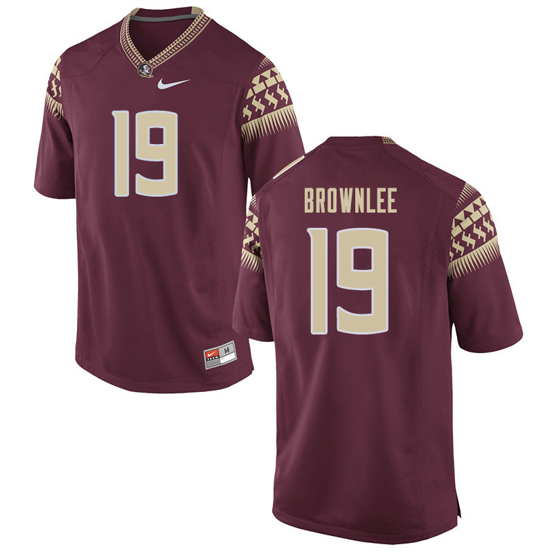 Men #19 Jarvis Brownlee Florida State Seminoles College Football Jerseys Sale-Garnet